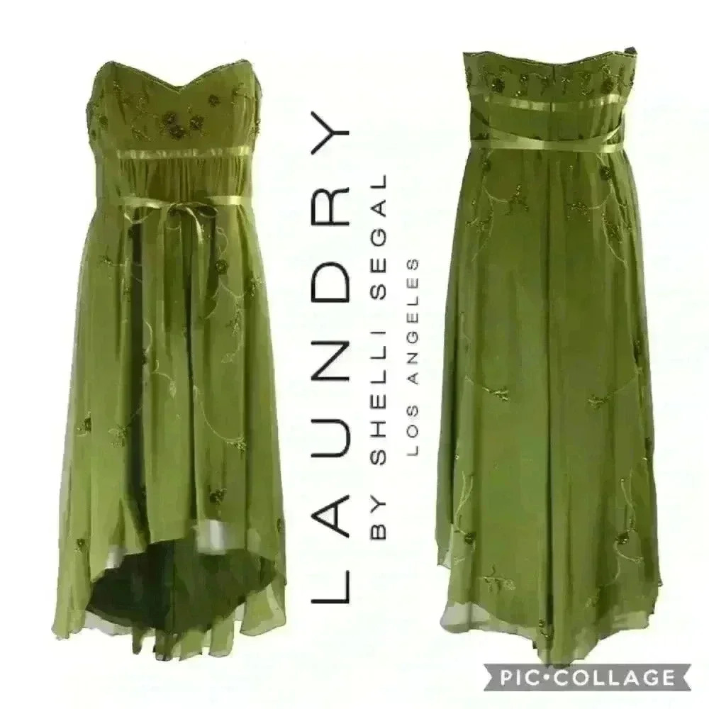 VTG LAUNDRY Grecian Beaded High Low Dress